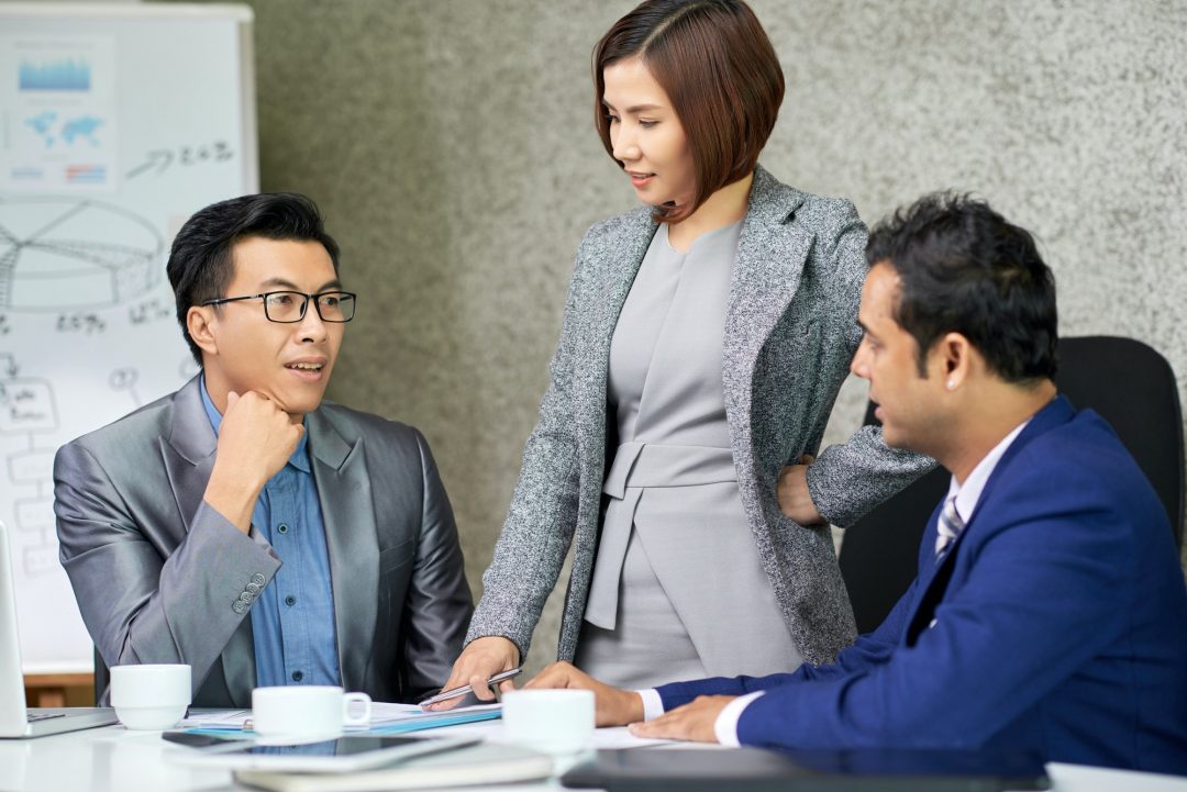 Business people working in team at office